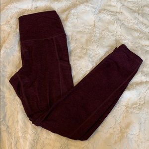 AE Aerie Play Pocket High Wasted Legging Deep Plum